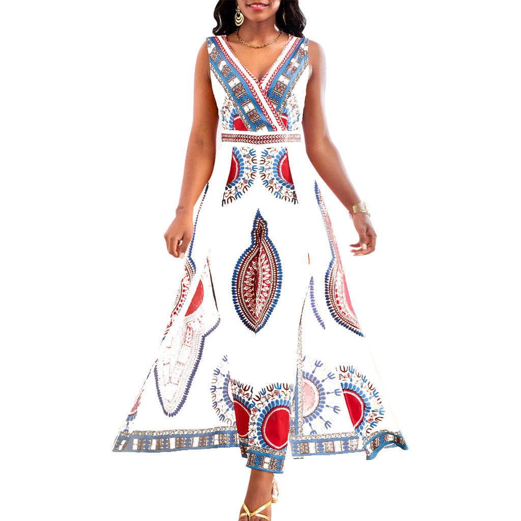 AS | Kombinéza s africkým potiskem ve stylu dashiki