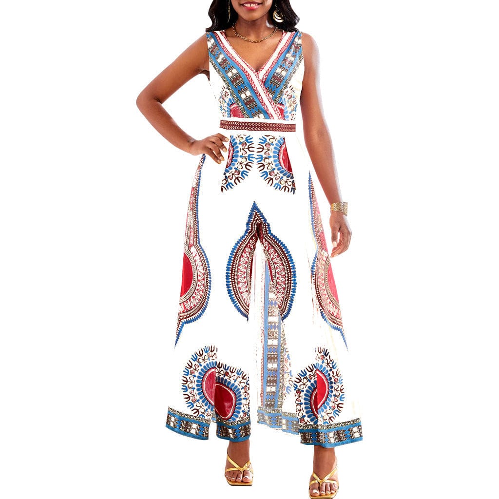 AS | Kombinéza s africkým potiskem ve stylu dashiki