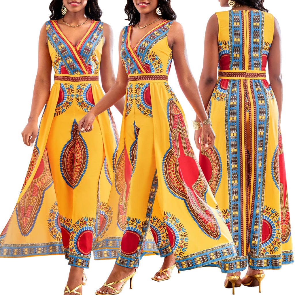 AS | Kombinéza s africkým potiskem ve stylu dashiki