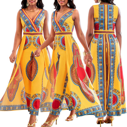 AS | Kombinéza s africkým potiskem ve stylu dashiki