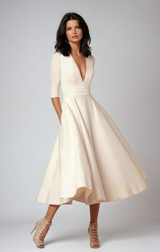AS | elegantní dámské midi šaty vintage vzhledu