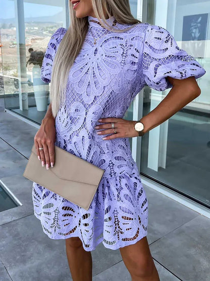 AS | elegantní dámské midi šaty s nadýchanými rukávy