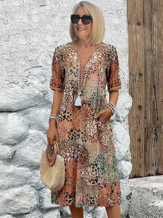 AB | Lichotivé midi šaty pro ostrovní eleganci bez námahy
