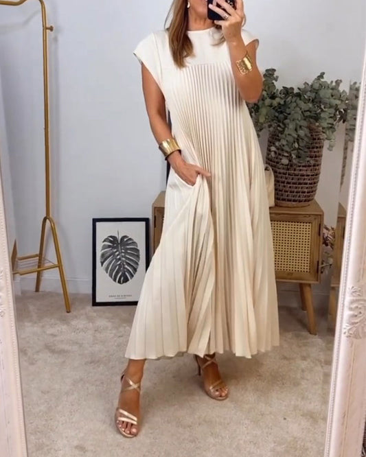 AS | Elegantní plisované maxi šaty