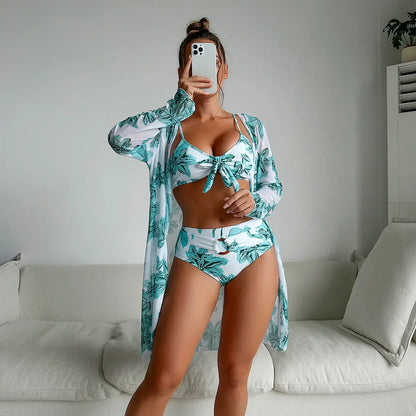 AS | Elegantní letní bikiny s vysokým pasem a květinovým vzorem