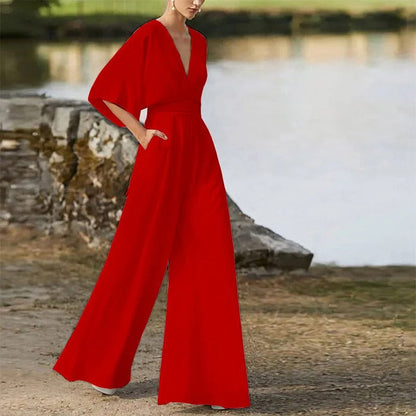 AS | Elegantní kombinéza s výstřihem do V