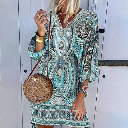 AS | Boho volné mini šaty