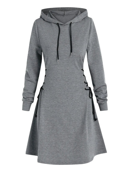 AS | Ležérní elegantní midi šaty s kapucí