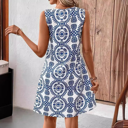 AS | Boho Vintage mini šaty bez rukávů