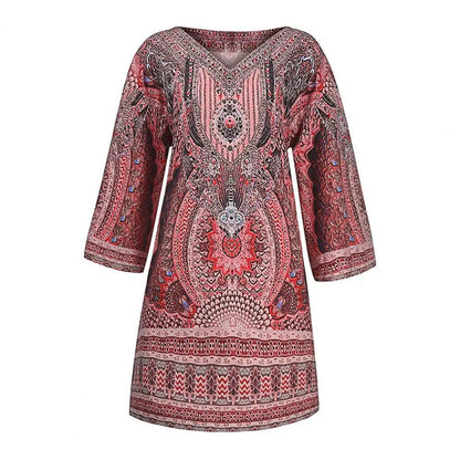 AS | Boho volné mini šaty