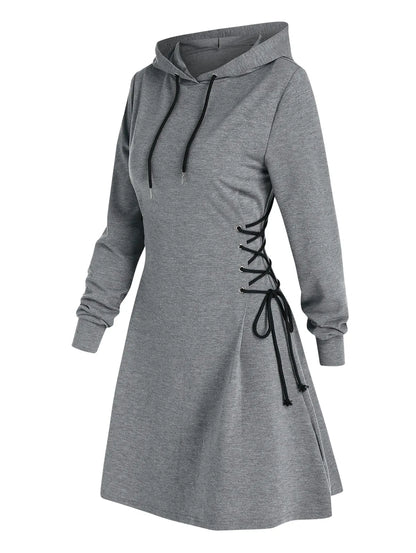AS | Ležérní elegantní midi šaty s kapucí